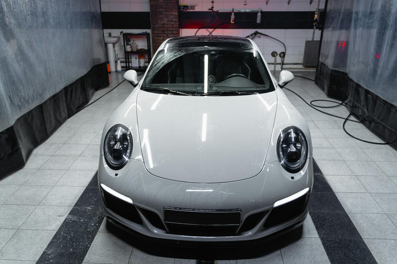 Car in a detailing bay